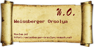 Weissberger Orsolya névjegykártya