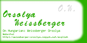 orsolya weissberger business card